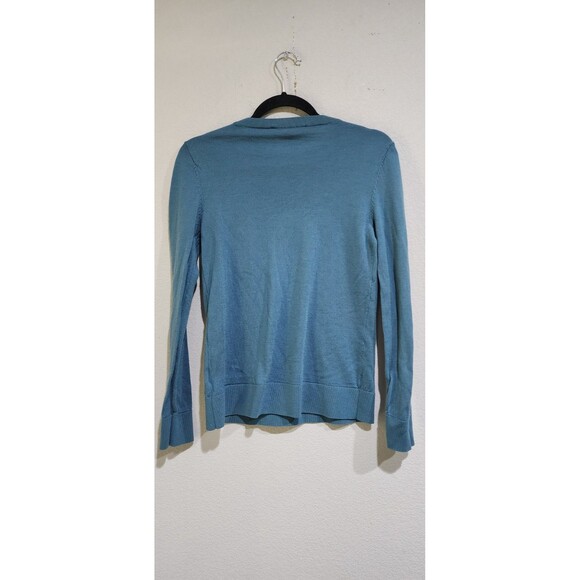 Katherine Barclay Women's Small Extra Fine Merino Wool Sweater Peacock Teal - Picture 4 of 10